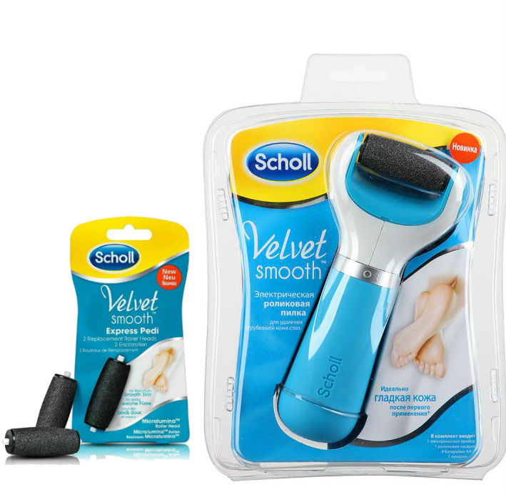 Scholl - Электрическая роликовая пилка для удаления огрубевшей кожи